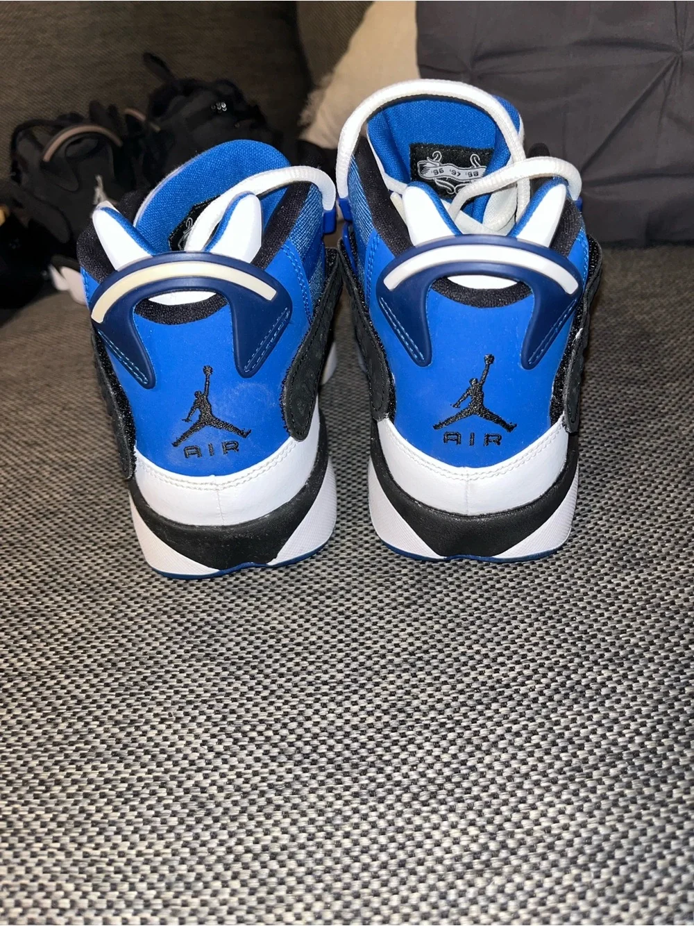 Jordan Kids Blue White and Black High-Top Sneakers